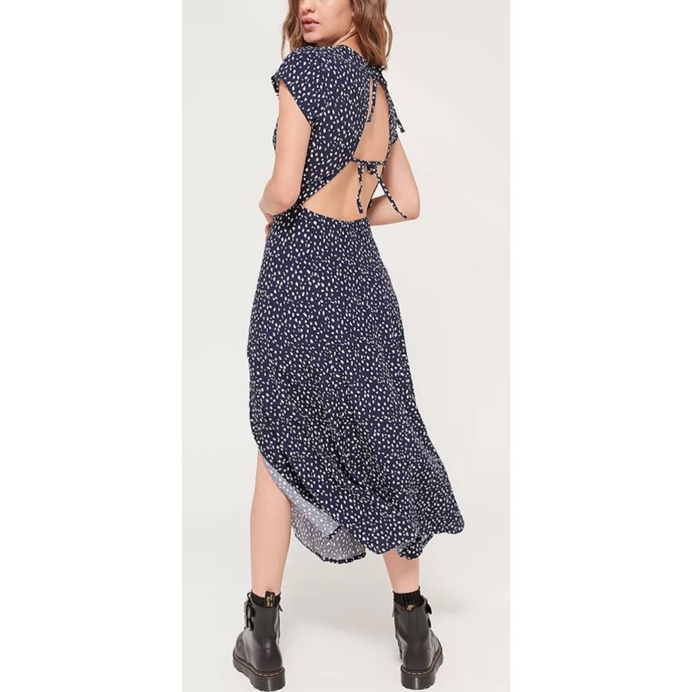 Urban Outfitters Lindsey Spot Midi Dress - Picture 2 of 3